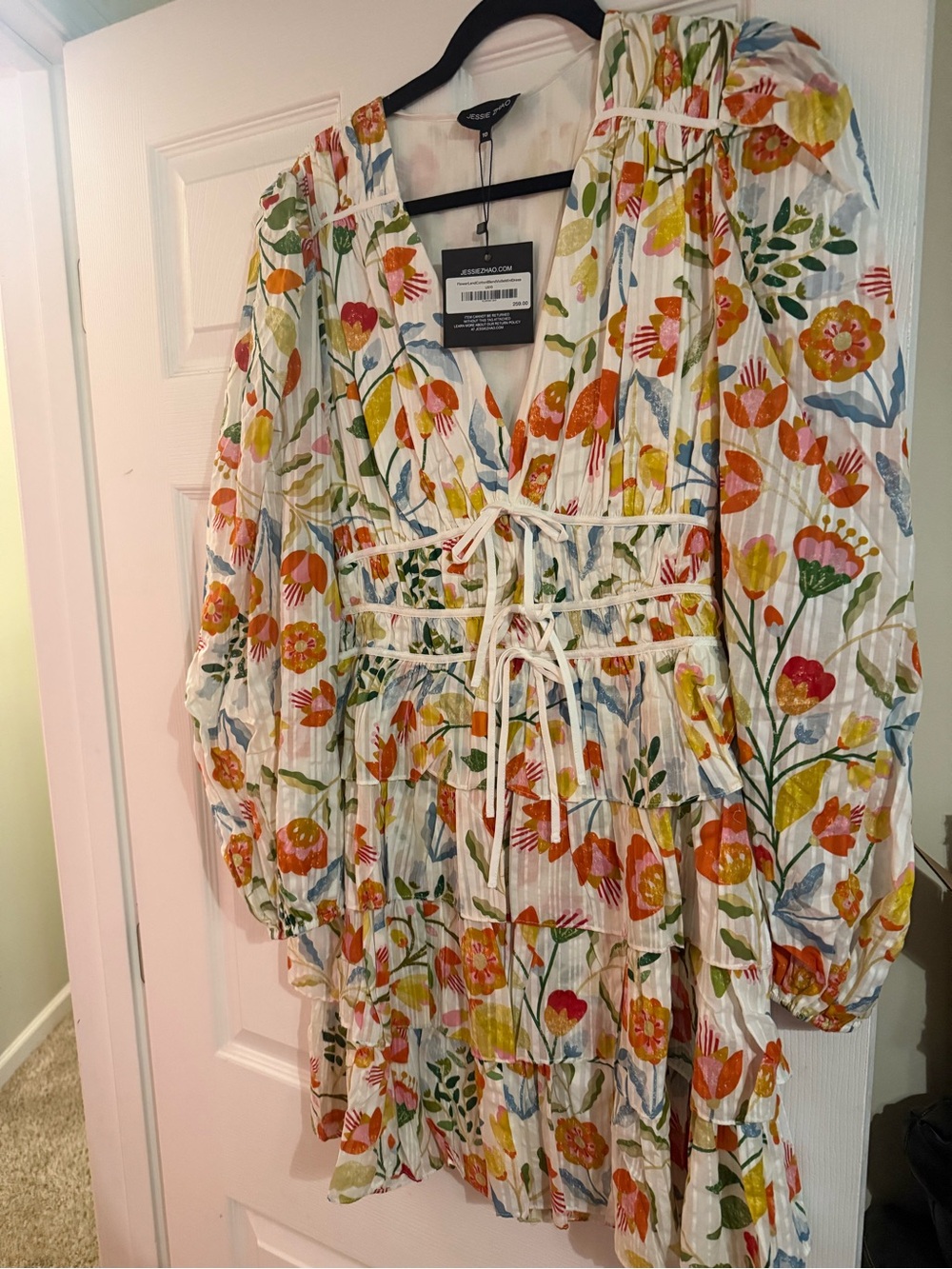 Jessie Zhao floral dress Msrp $259 nwt